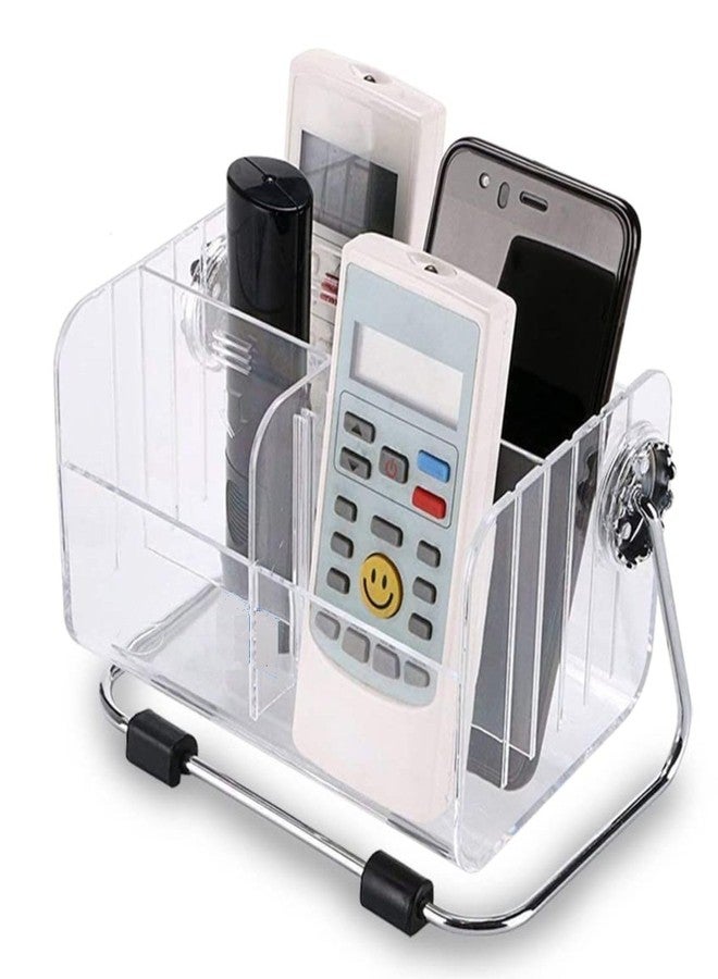 Inditradition AC TV Remote Organizer Holder Stand (Acrylic, 6-Shelf) | Multipurpose & Stylish Display Stand (Adjustable, Transparent) - Image 1